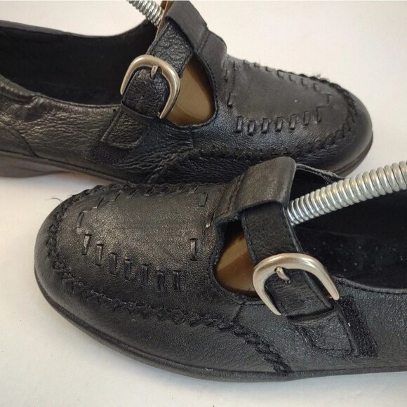 I love Comfort Black Slip-On Loafer Memo Tech Buckle Hook loop Strap 8.5 - Picture 9 of 16